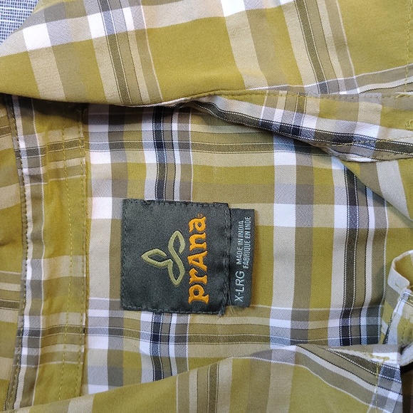 Kavu Shirt Mens Green Plaid Short Sleeve Button Down Hiking Casual Size XL - Picture 3 of 11